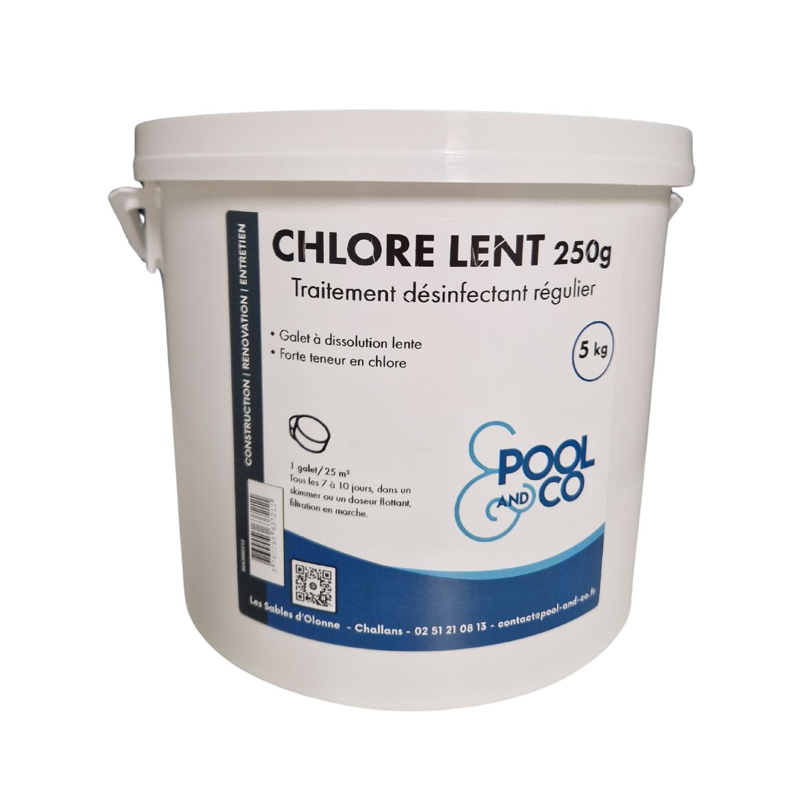 Chlore lent GALET 250g 5Kg