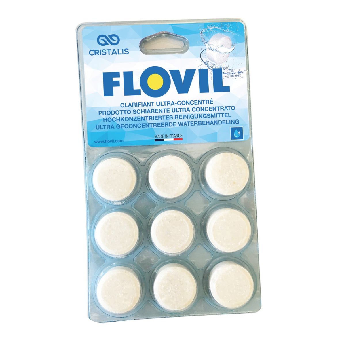 Floculant 9 pastilles - FLOVIL