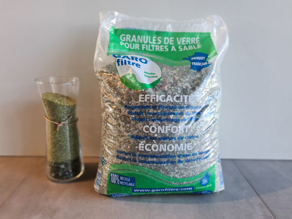 Garofiltre gravier / granulés de verre recyclé  2-5 mm 20Kg