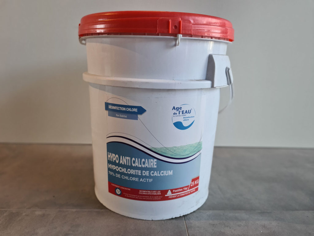 HYPO PASTILLES 8g ANTI-CALCAIRE 25 (Haute teneur : 69% de chlore actif minimum) - GACHE CHIMIE