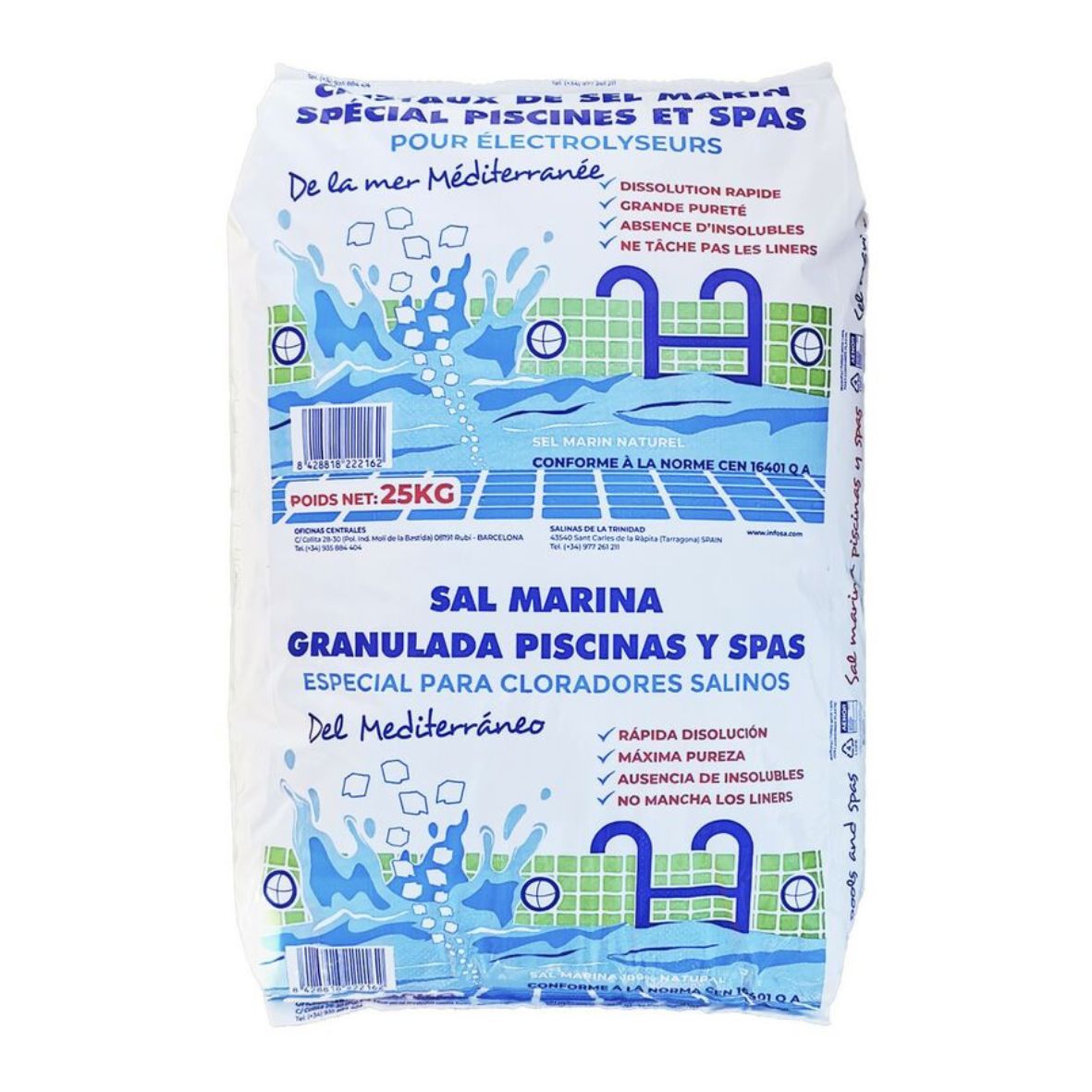 Sel spécial piscine le sac de 25kg