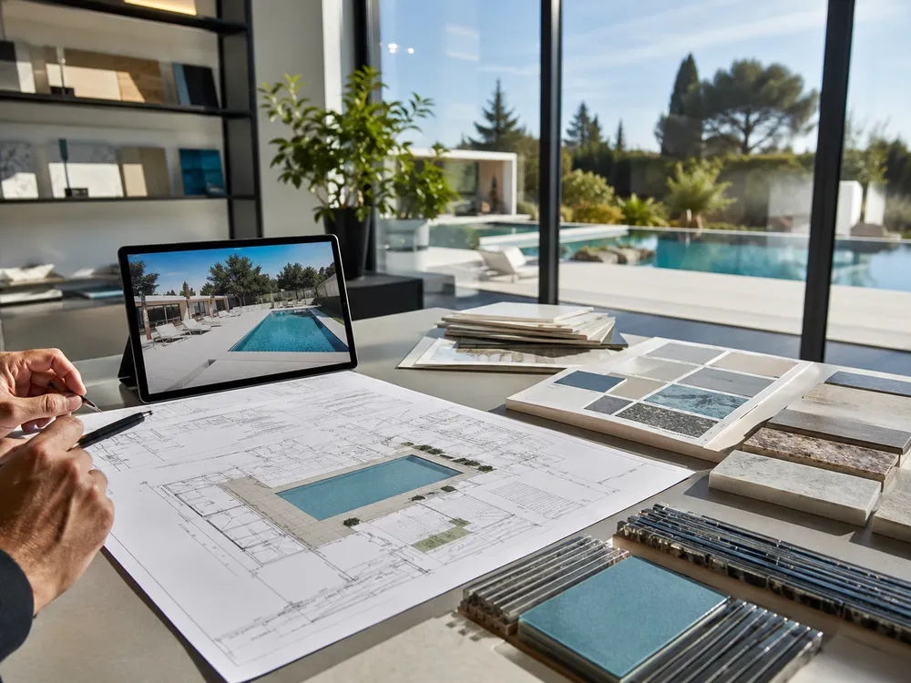 Étude de plans et choix de matériaux pour la conception d’une piscine sur mesure
