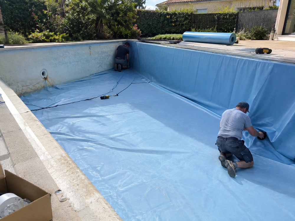 renovation de piscine et changement de liner en Vendée